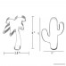 Tropical Cookie Cutter Set - 2pcs Flamingo And Pineapple Cactus Palm Tree A total of 5 Cookie Cutters - B07DKDGQFV
